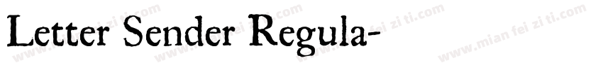 Letter Sender Regula字体转换